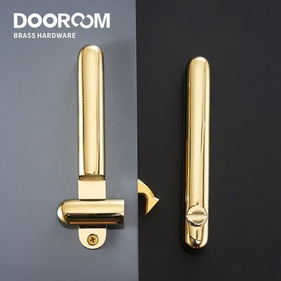 qualité  Dooroom Sliding Door Brass Lock Set Handles Gold PVD Black Living Room Bathroom Balcony Interior Kitchen D185 D186 usine