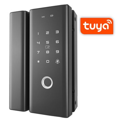 Zinc alloy smart wifi electric electronic app lock frameless glass door for sliding glass door